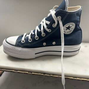 Navy Blue platform Converse